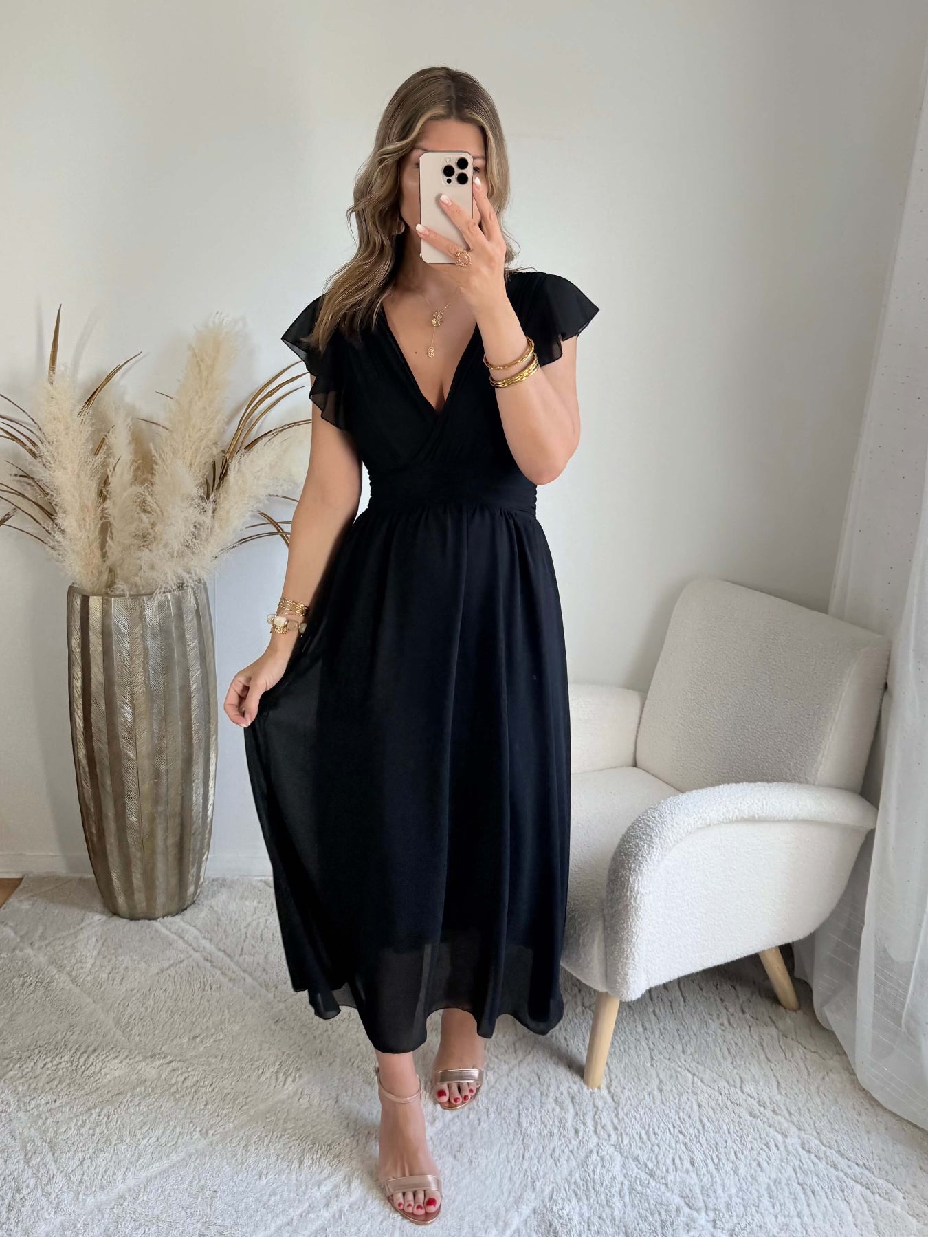 Robe longue noire Zoé - robe de soirée femme Easy Dressing