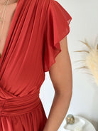 Robe Zoé terracotta longue bohème chic | Easy Dressing
