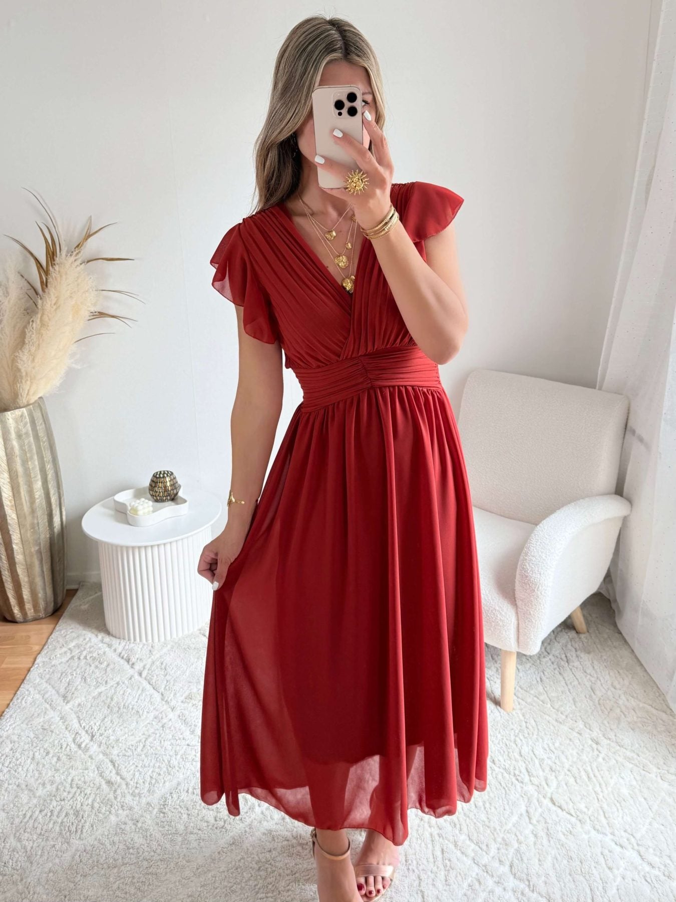 Robe Zoé terracotta longue bohème chic | Easy Dressing